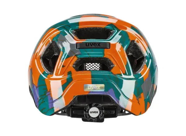 Uvex React JR dětská přilba Papaya Camo