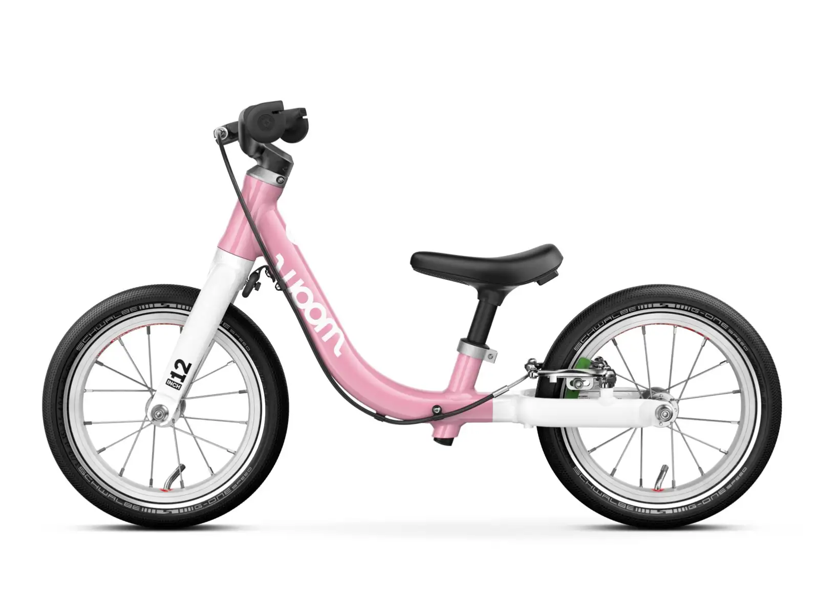 Woom GO 1 dětské odrážedlo 12" Powder Pink