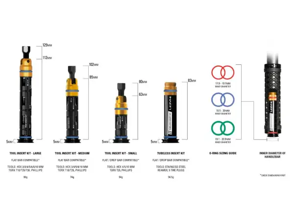 Lezyne Dual Insert Kit Medium sada nářadí černá