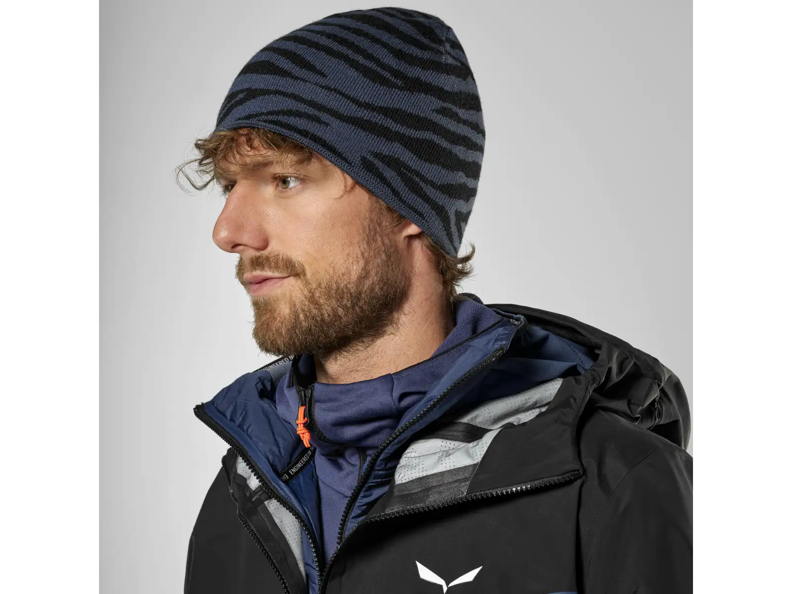Salewa Sella Alpine Merino Crevasse čepice Dark Denim