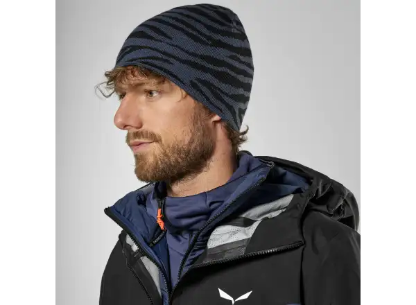 Salewa Sella Alpine Merino Crevasse čepice Dark Denim