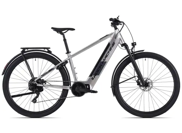 Rock Machine eSTORM 70 TOUR horské elektrokolo Gloss Silver/Black/Grey