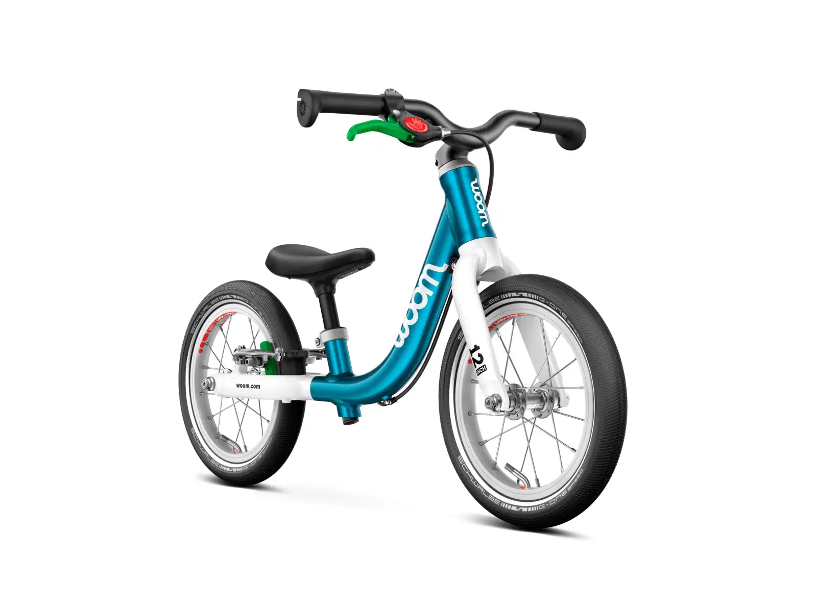 Woom GO 1 Metallic Blue 12 dětské odrážedlo