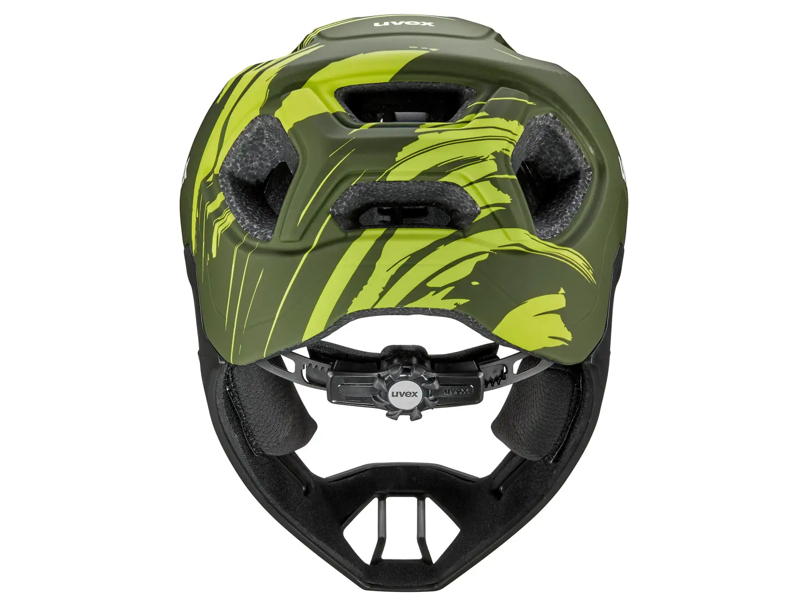 Uvex React JR Fullface MTB přilba Dark olive matt
