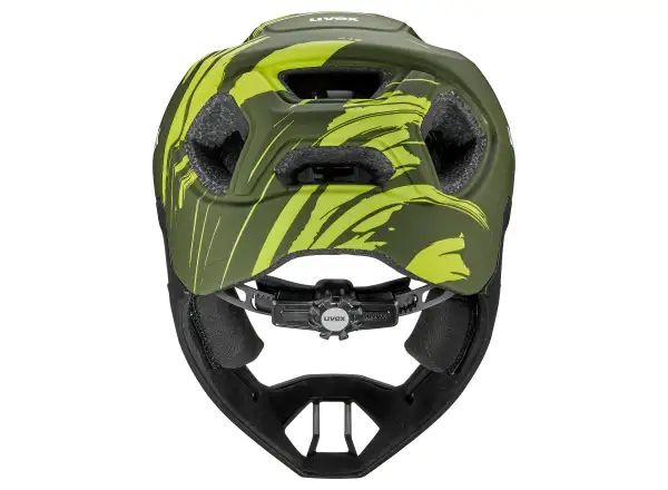 Uvex React JR Fullface MTB přilba Dark olive matt