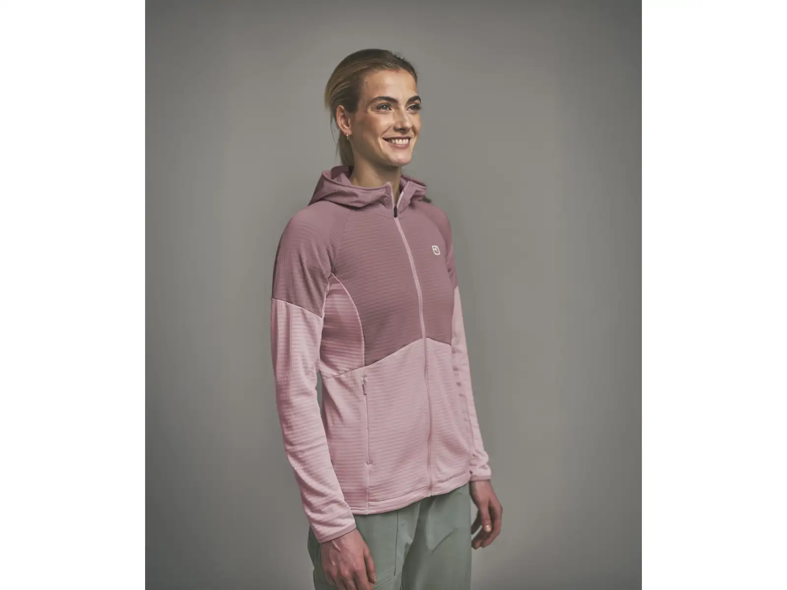 Ortovox Fleece Light Grid Hoody dámská mikina Dawn Rose