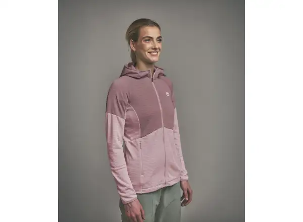 Ortovox Fleece Light Grid Hoody dámská mikina Dawn Rose