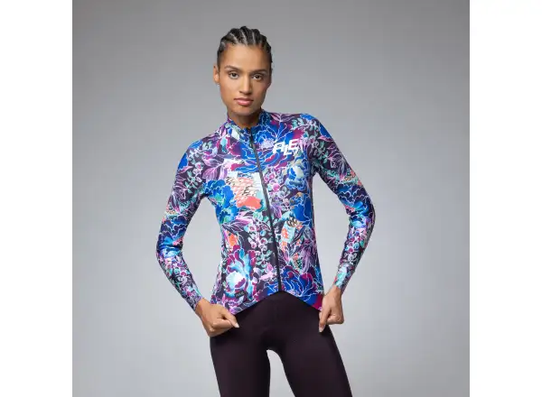 Alé PR-E Jardin dámský zateplený dres dlouhý rukáv Purple Combo