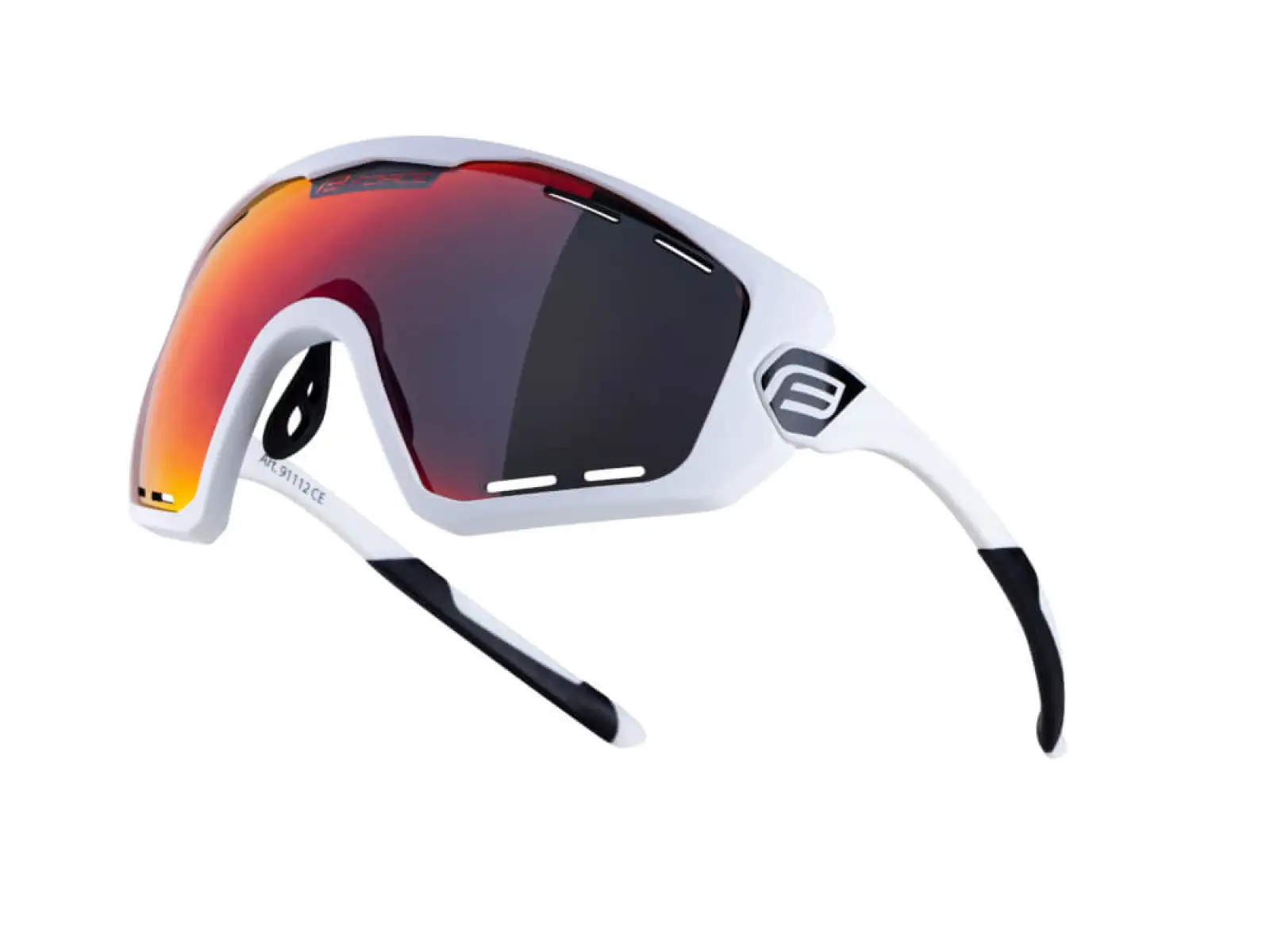 Force Ombro Plus cyklistické brýle bílá/červená skla