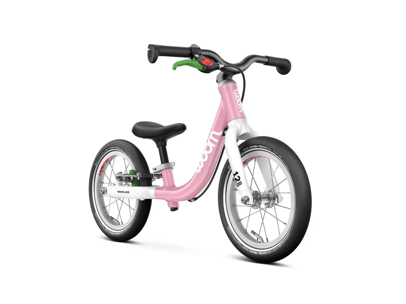 Woom GO 1 dětské odrážedlo 12" Powder Pink