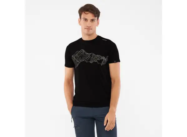 Viking Lenta Bamboo pánské triko krátký rukáv Black/Grey