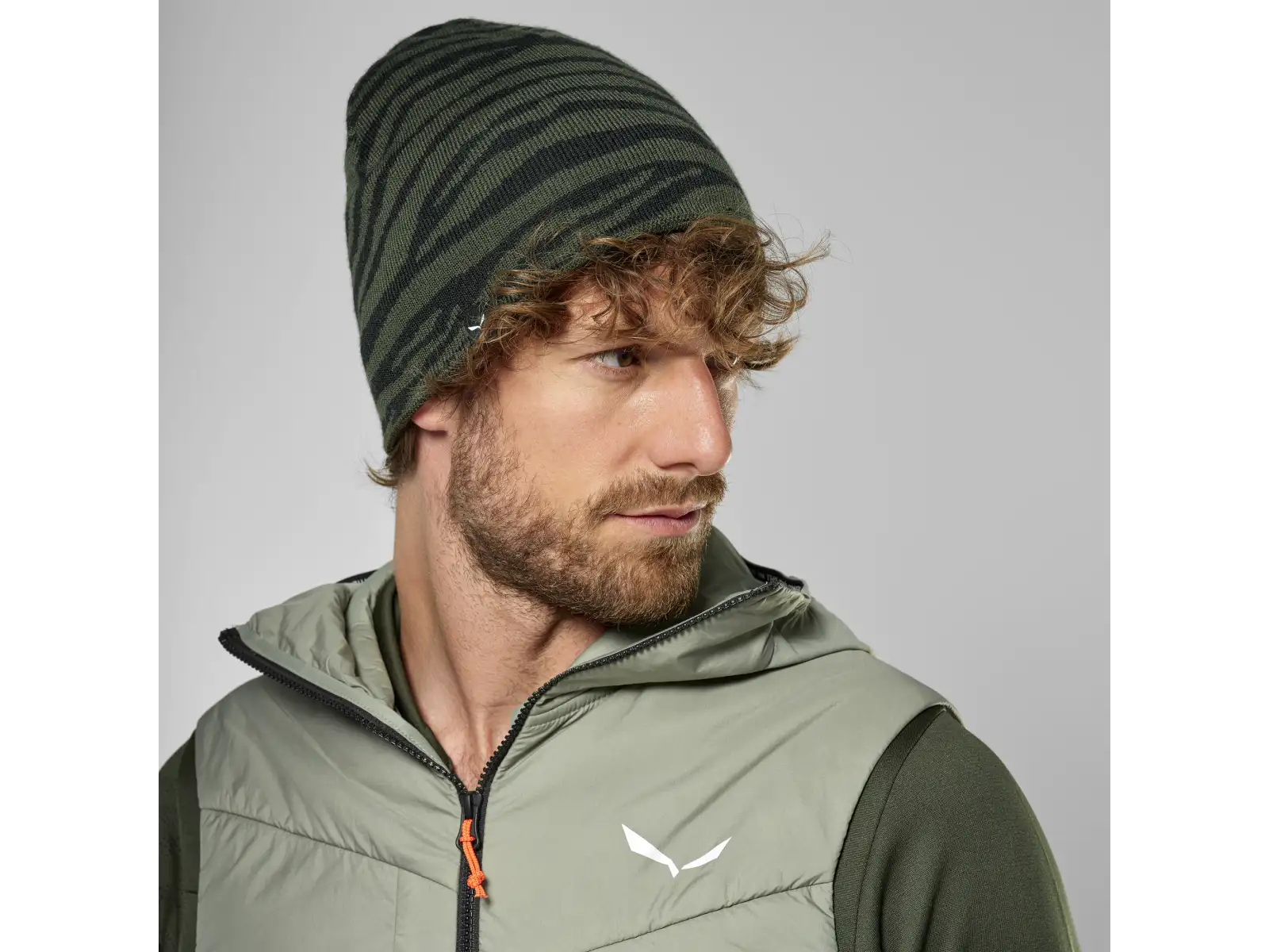 Salewa Sella Alpine Merino Crevasse čepice Dark Olive