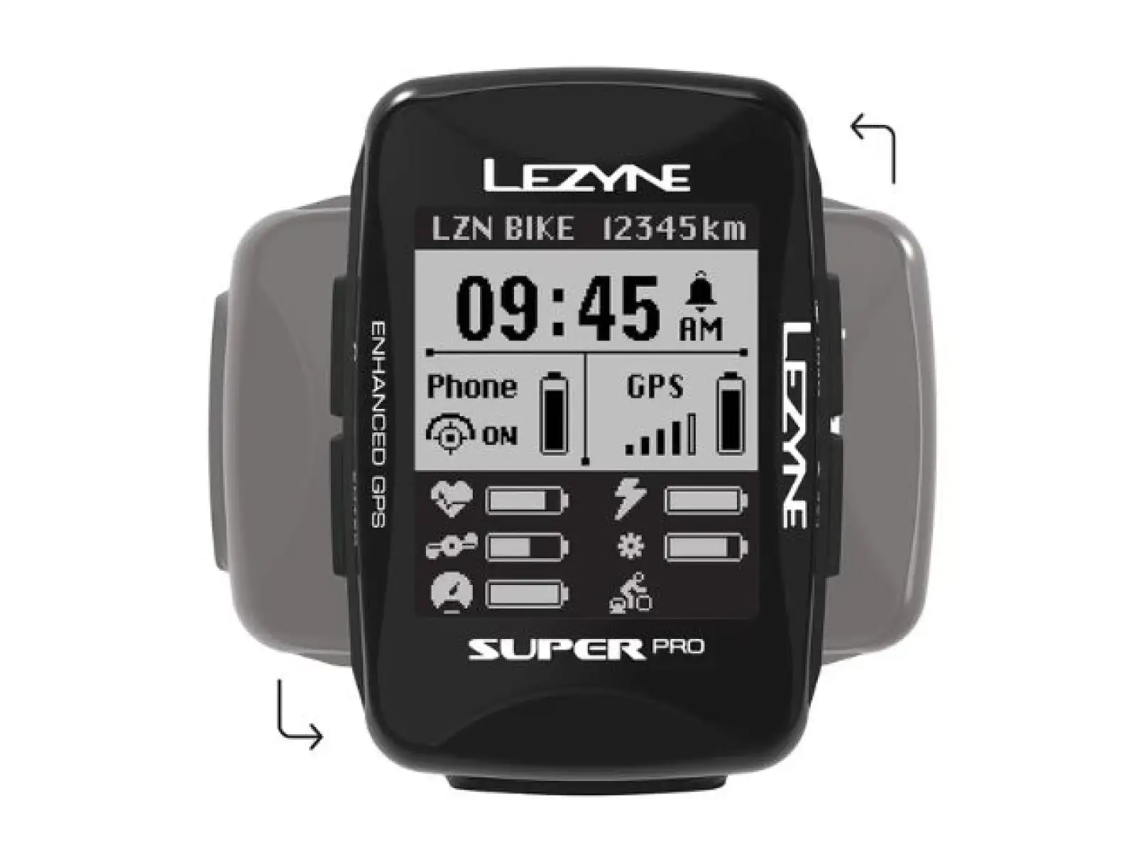 Lezyne Super Pro GPS navigace černá