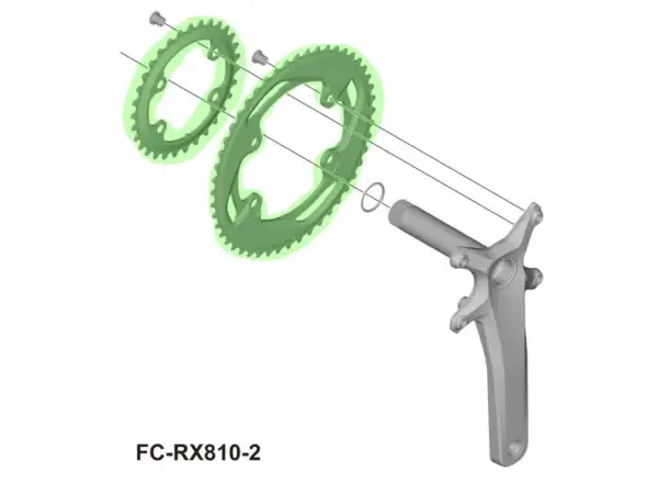 Shimano GRX FC-RX810-2 převodník 31 zubů