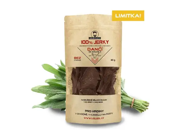 Usušil & syn 100% JERKY Dančí se šalvějí 40 g
