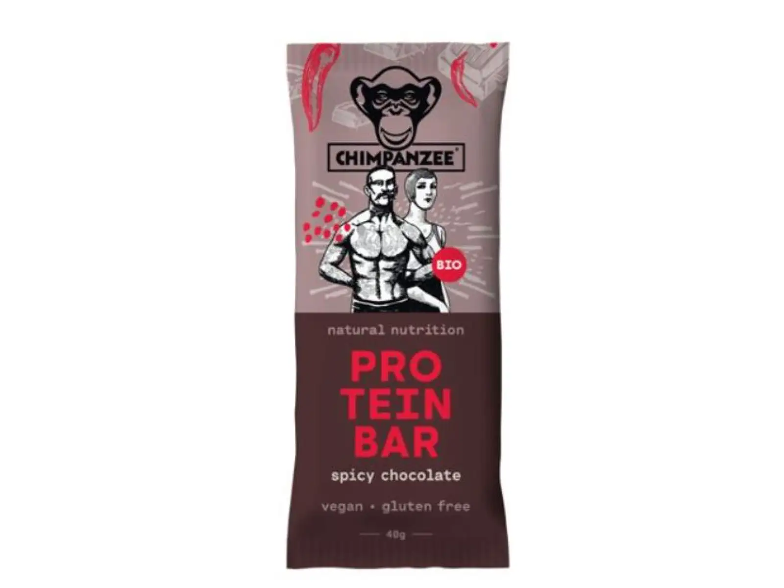 Chimpanzee Organic Protein Bar 45g Spicy Chocolate