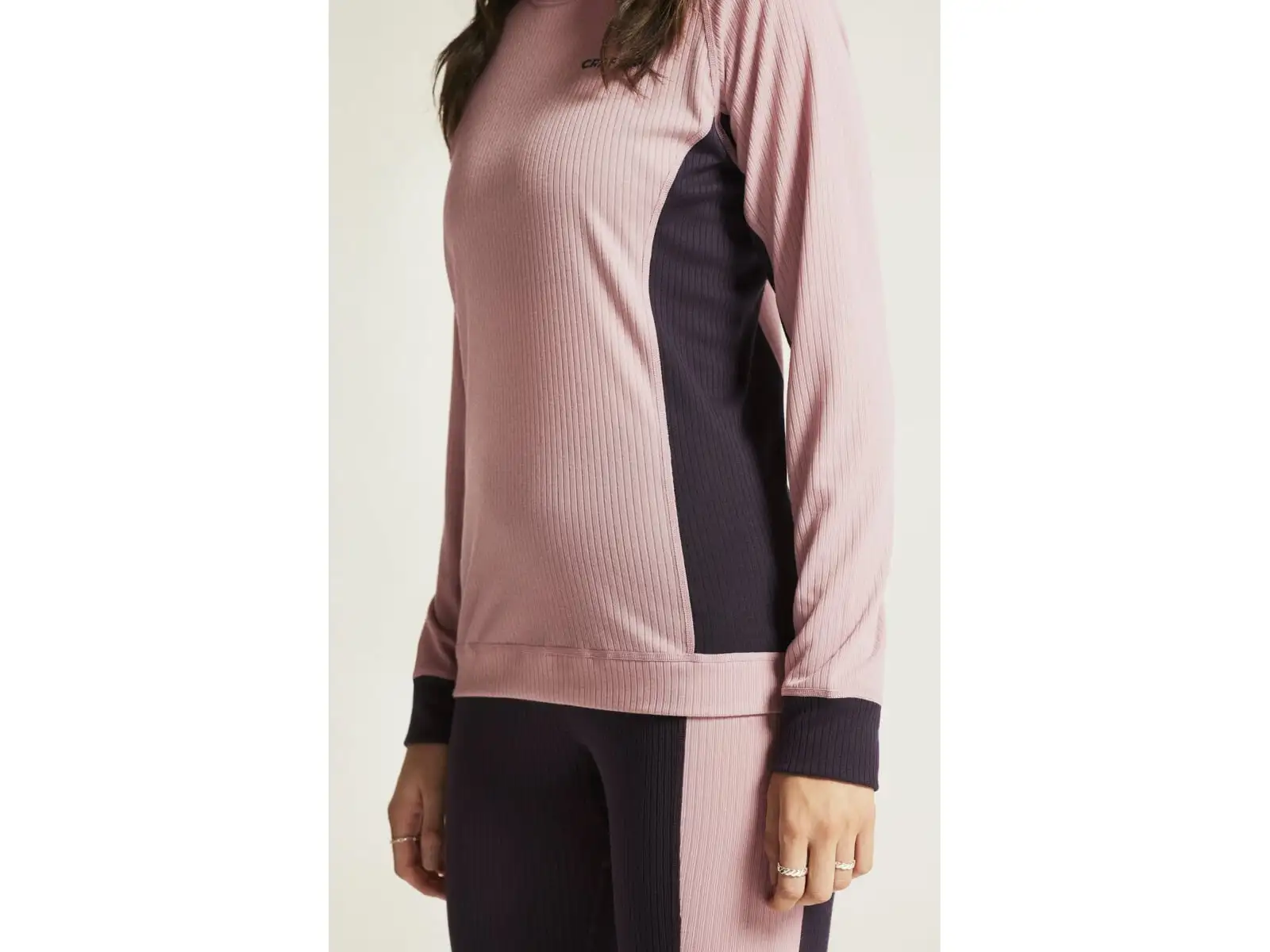 Craft Core Dry Baselayer dámský set triko dlouhý rukáv+kalhoty růžová