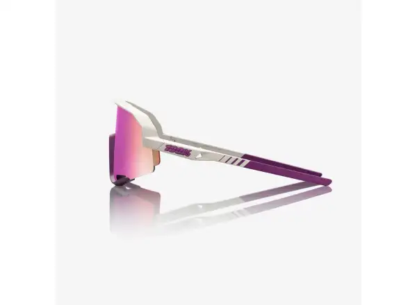 100% Slendale sluneční brýle Matte Chalk/Purple Multilayer Mirror Lens