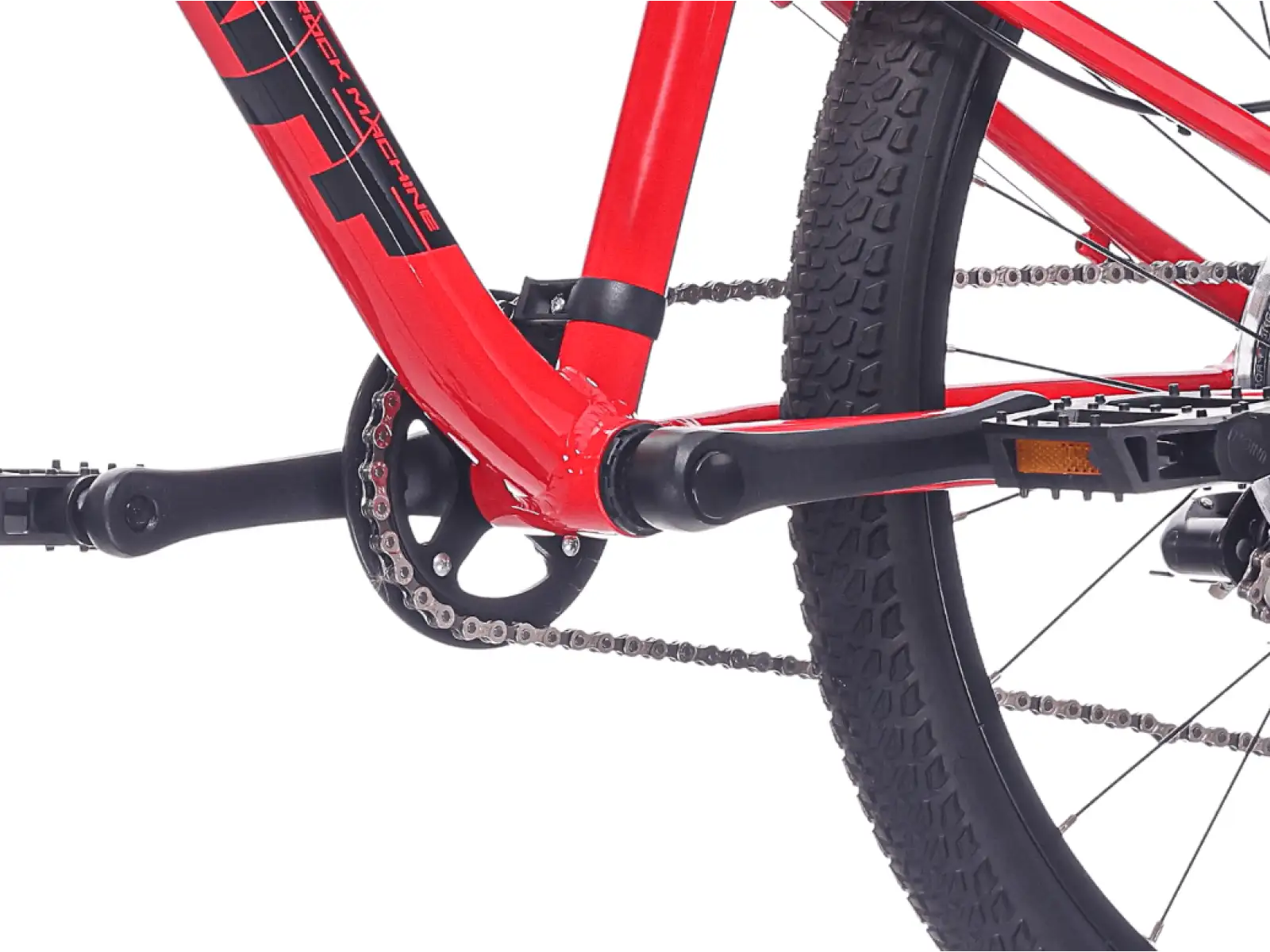 Rock Machine RIFF Tr 24 dětské kolo Gloss Fire Red