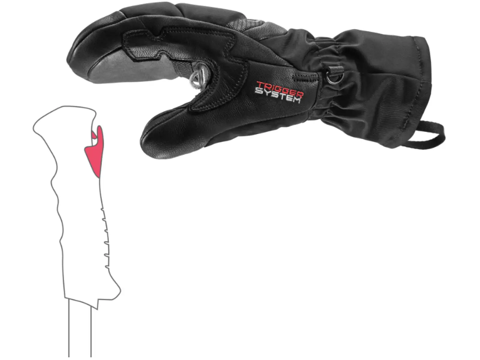 Leki Griffin Base 3D Women Mitt dámské palčáky Black