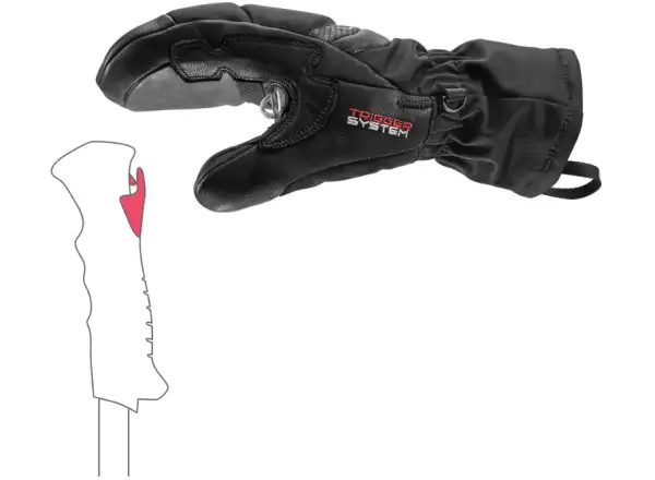Leki Griffin Base 3D Women Mitt dámské palčáky Black