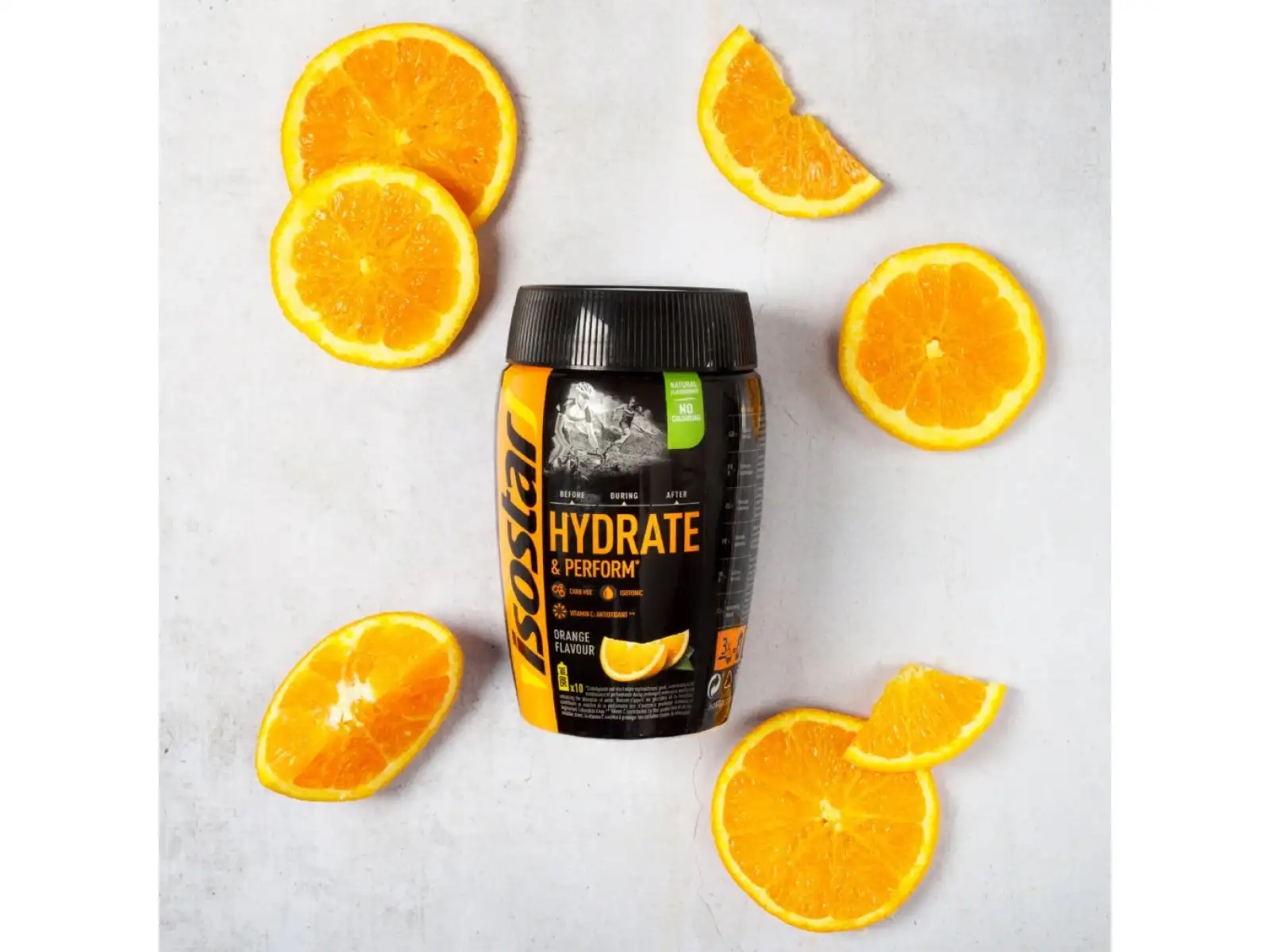 Isostar Hydrate & Perform iontový nápoj 400 g pomeranč