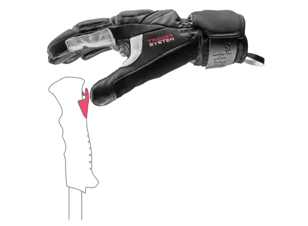 Leki Griffin Pro 3D sjezdové rukavice Black/White
