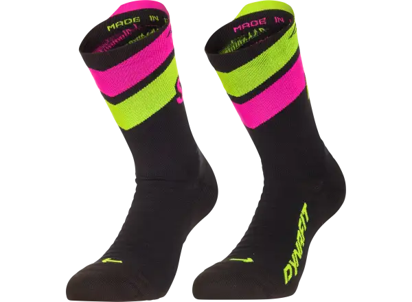Dynafit Ultra Crew běžecké ponožky Black Out/Ultra Yellow