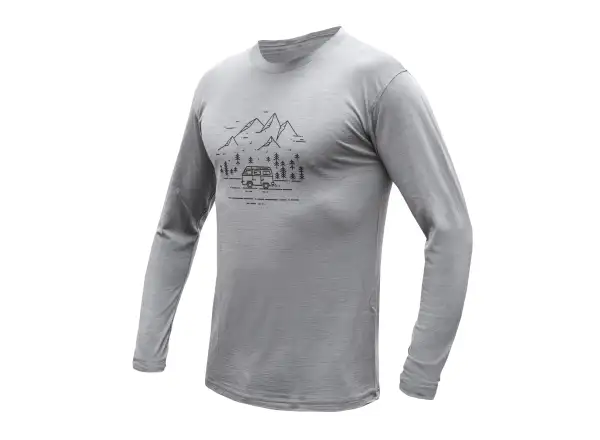 Sensor Merino Active Van Life pánské triko dl.rukáv šedá