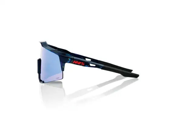 100% SPEEDCRAFT cyklistické brýle Black Holographic/Hiper blue Multilayer Mirror Lens