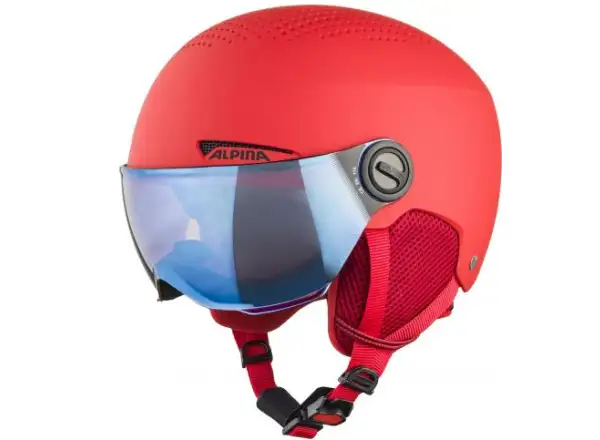 Alpina Zupo Visor dětská lyžařská helma Red Matt
