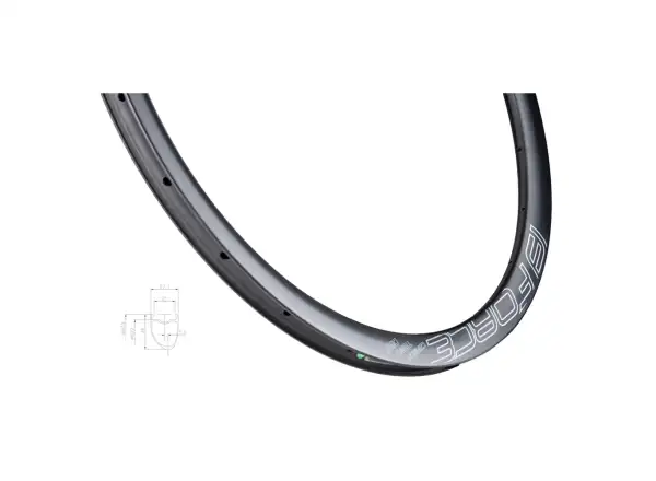 Force Karbon Disc silniční ráfek 35 mm Z 24 děr černá