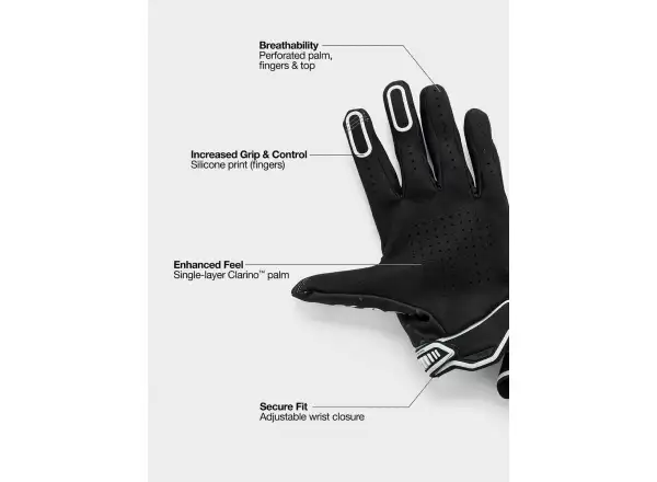 100% Ridefit pánské rukavice Black