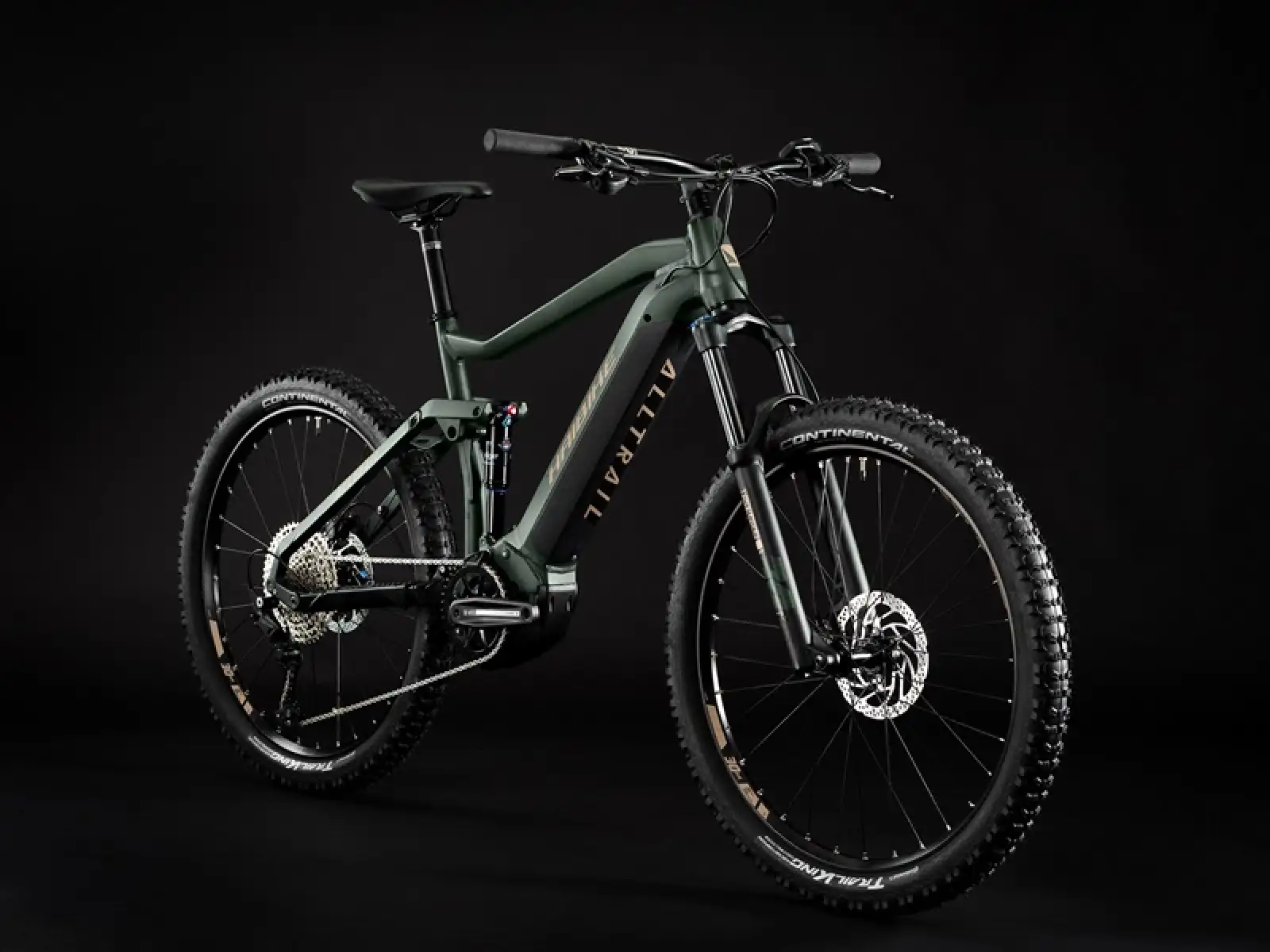 Haibike Alltrail 4 Matte Green/Gold Blue celoodpružené elektrokolo