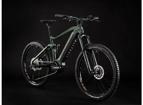 Haibike Alltrail 4 Matte Green/Gold Blue celoodpružené elektrokolo