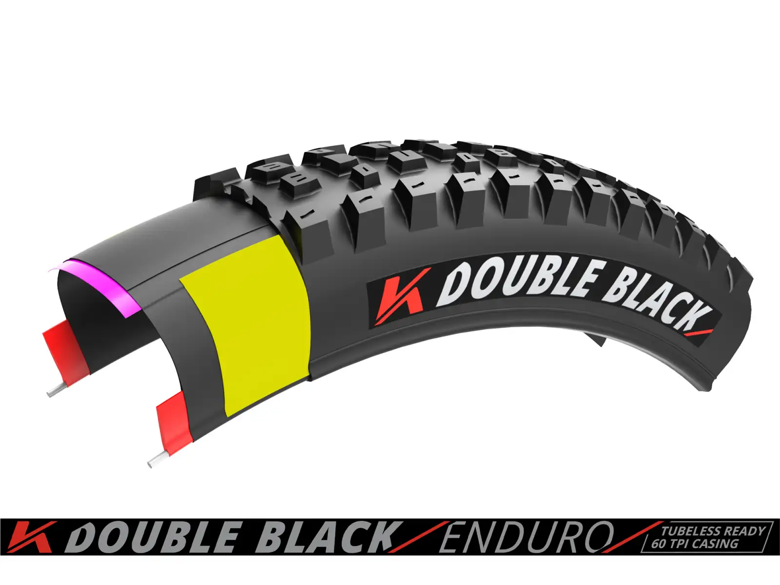 Kenda K-Series Double Black Trail 60TPI K-1265 TR 27,5x2,40" MTB plášť kevlar