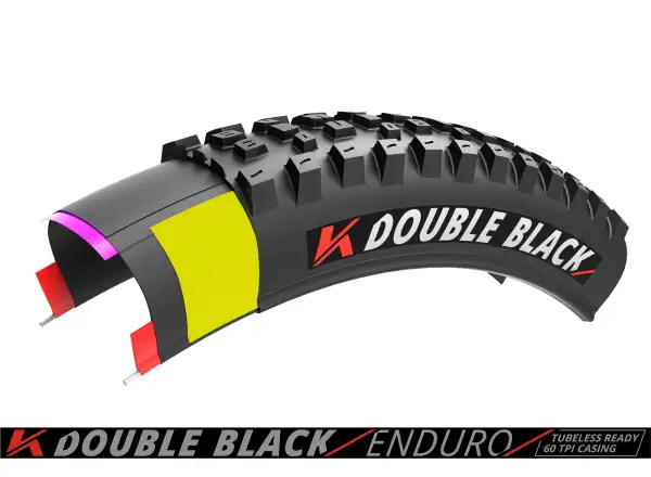 Kenda K-Series Double Black Trail 60TPI K-1265 TR 27,5x2,40" MTB plášť kevlar