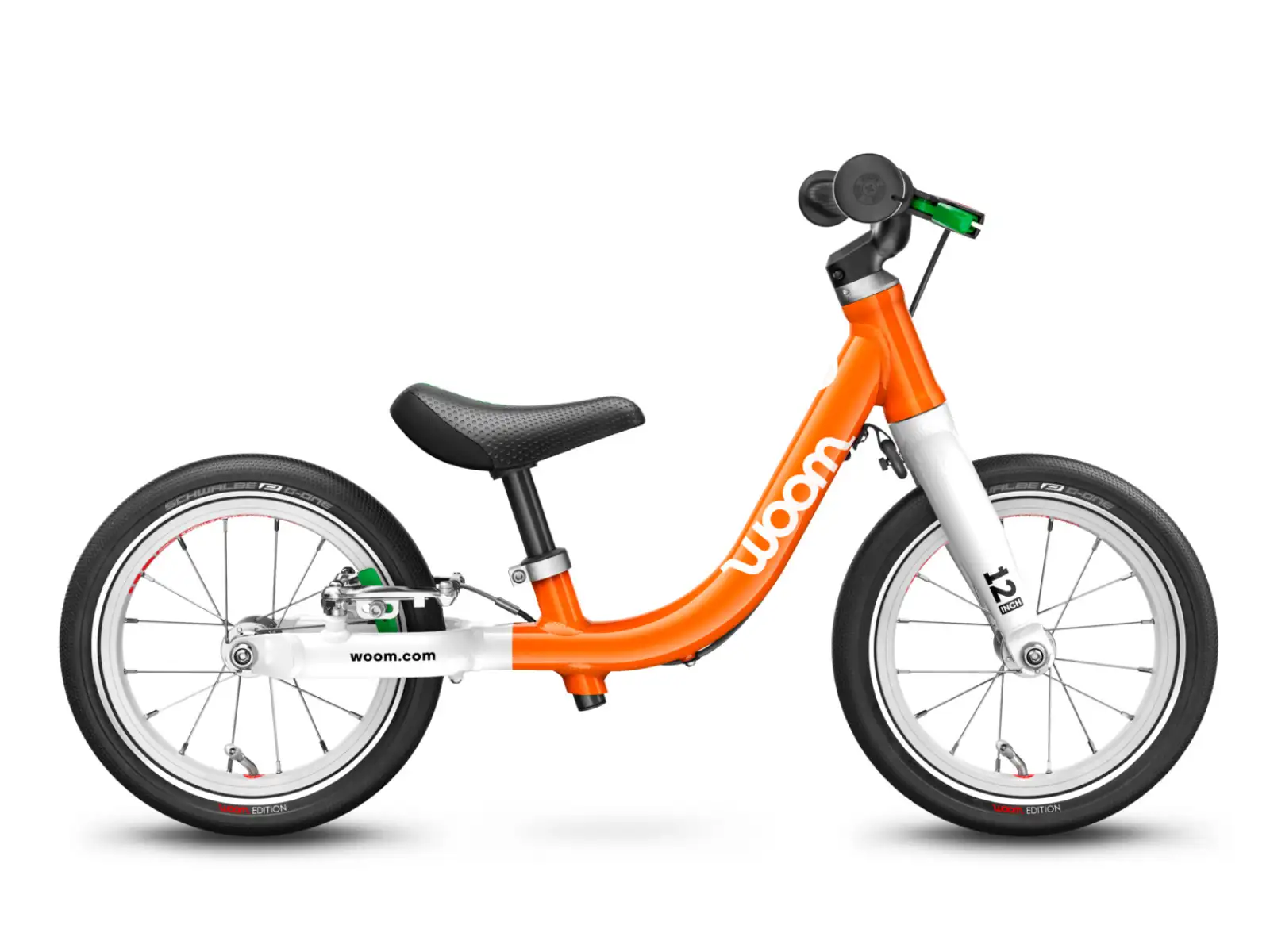 Woom 1 Flame Orange 12 dětské odrážedlo