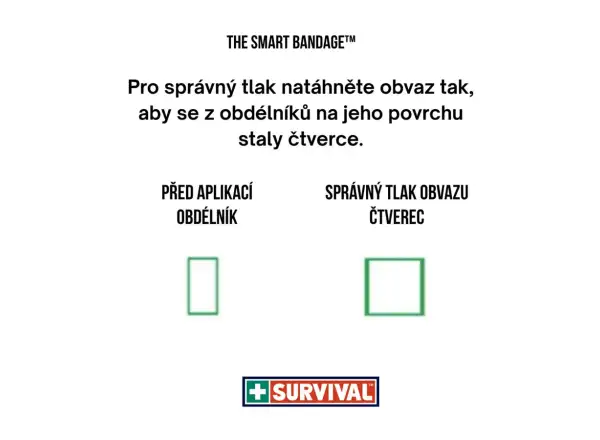 Survival Smart Bandage tlakový obvaz 10 cm x 2m