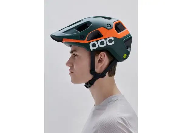 POC Cularis Pure MTB přilba Pargasite Green Matt/Fluorescent Orange Matt