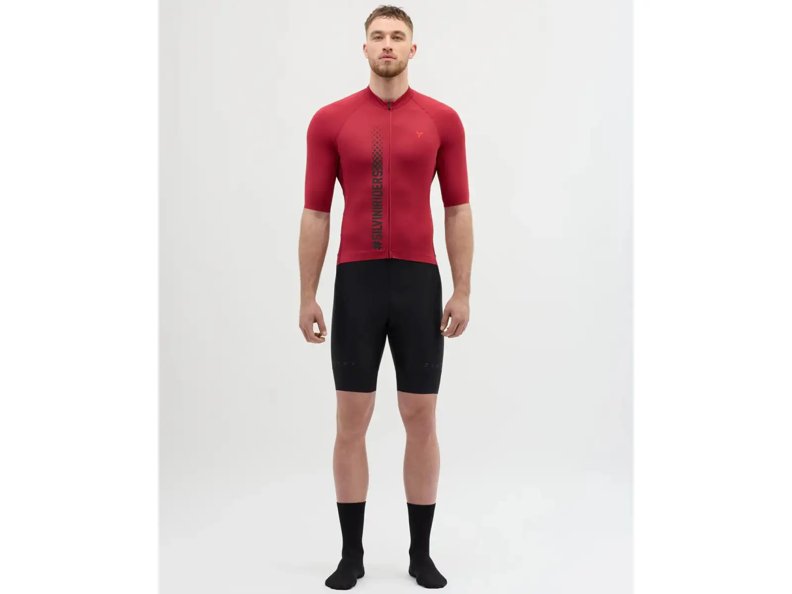Silvini Mazzano pánský dres krátký rukáv Merlot/Ruby