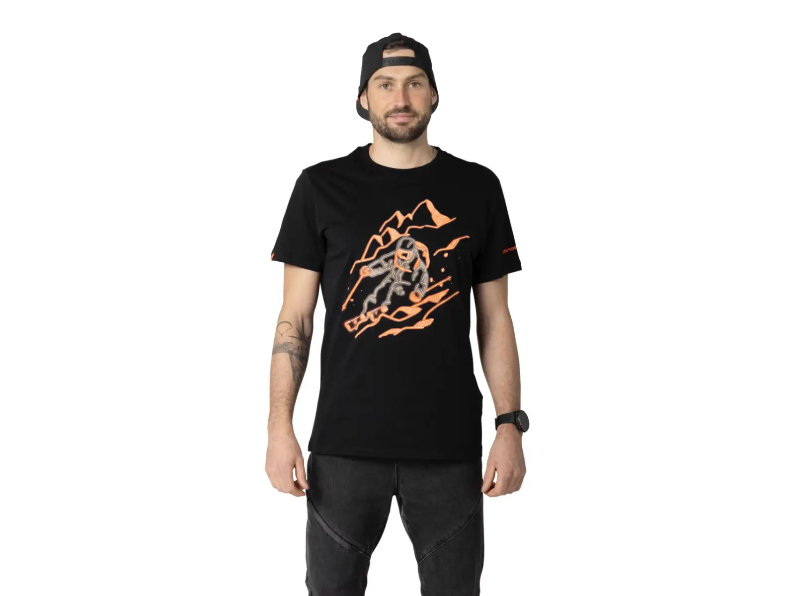 Dynafit Blacklight Cotton pánské triko krátký rukáv Black Out
