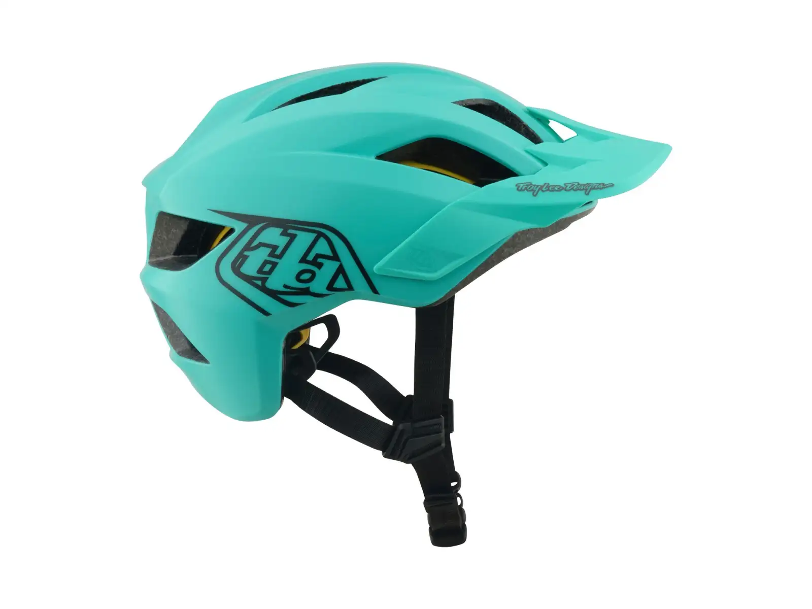 Troy Lee Designs Youth Flowline MIPS dětská přilba Point Charcoal/Real Teal
