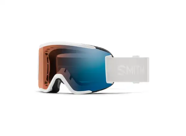 Smith Squad S lyžařské brýle White Vapor / ChromaPop Pro Photochromic Blue Mirror