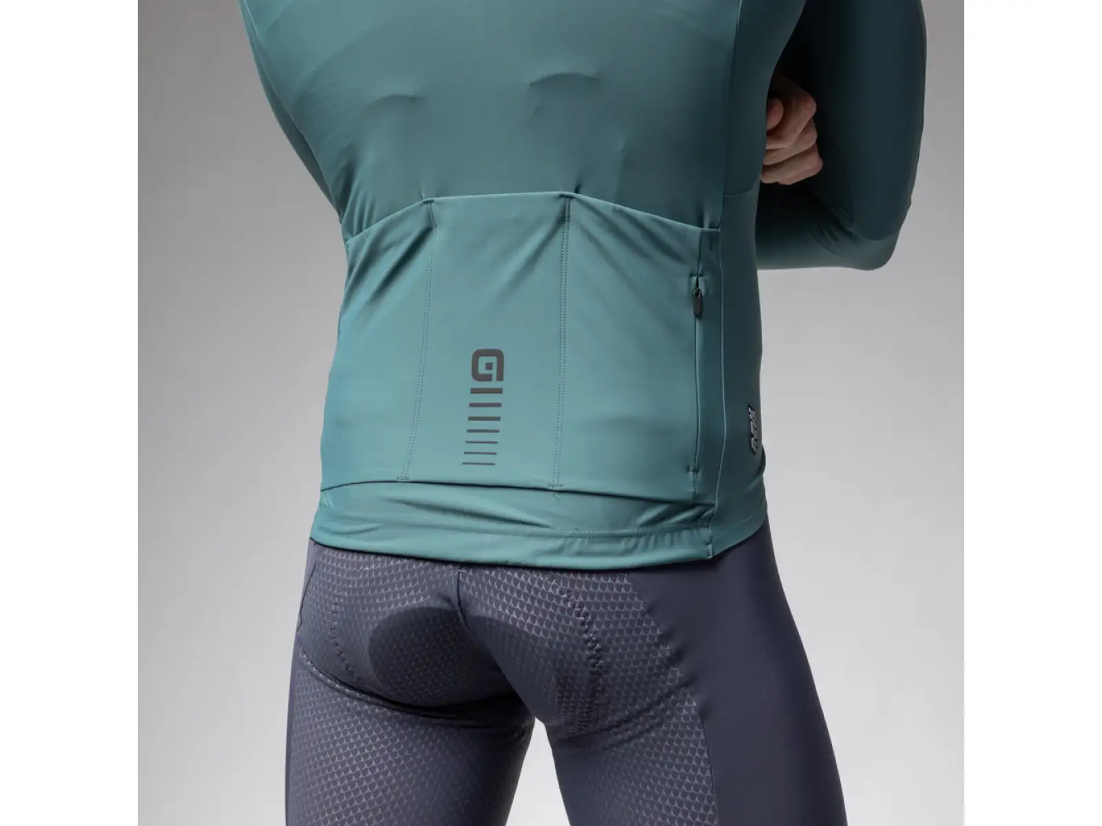 Alé R-EV1 Warm Race pánský dres zateplený dlouhý rukáv Pier Green