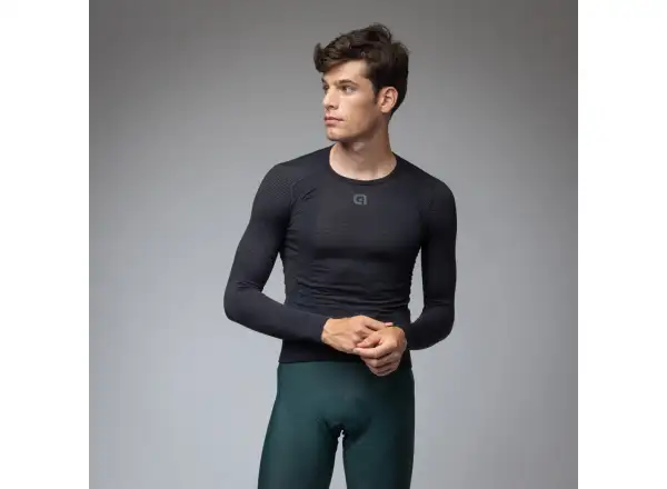 Alé Intimo Merino pánské spodní triko dlouhý rukáv Black