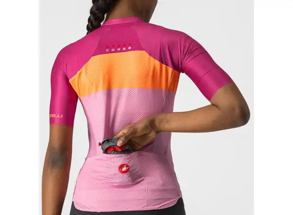 Castelli Aero Pro W dámský dres krátký rukáv růžová/coral flash