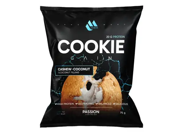 Passion MPower Cookie Gain 75 g Kešu, kokos a mandle