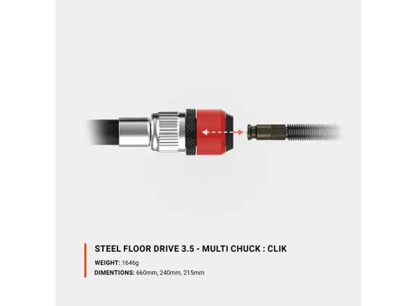 Lezyne Steel Floor Drive 3.5 Presta dílenská pumpa