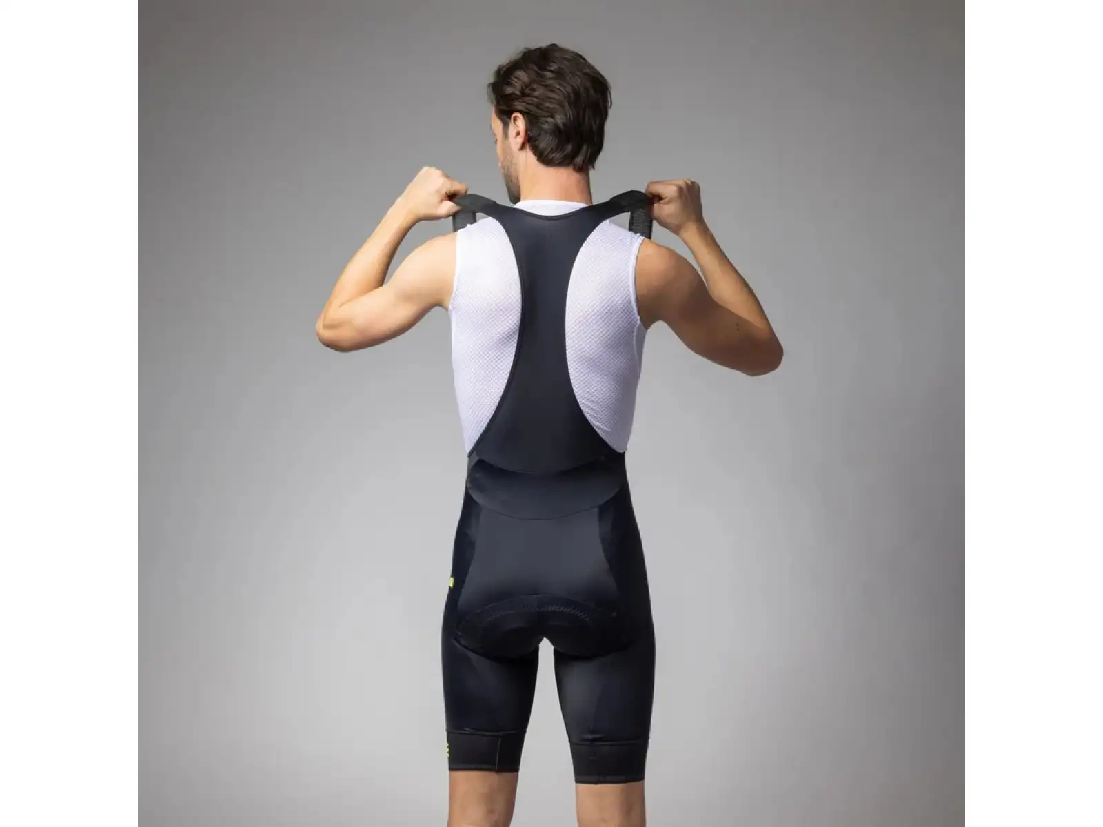 Alé Pragma Corsa 2.0 pánské kraťasy s vožkou a laclem Black/Fluo Yellow